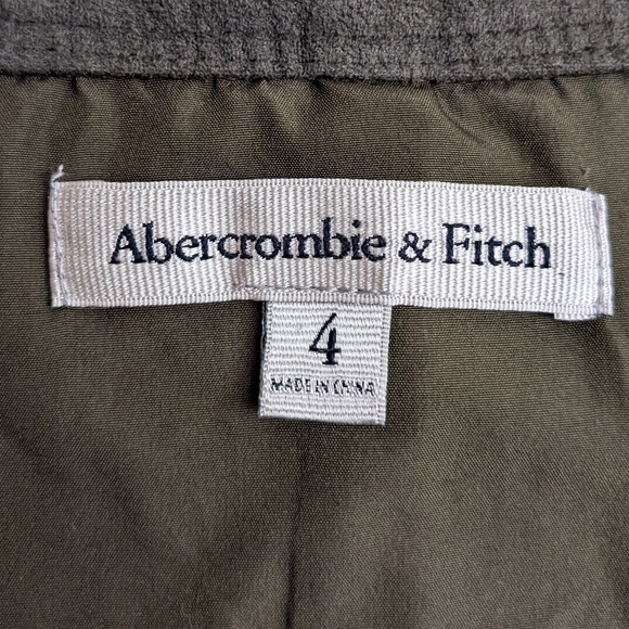 Abercrombie & Fitch Miniskirt Green Meadows Faux Suede Fit & Flare Snap … - Picture 7 of 15